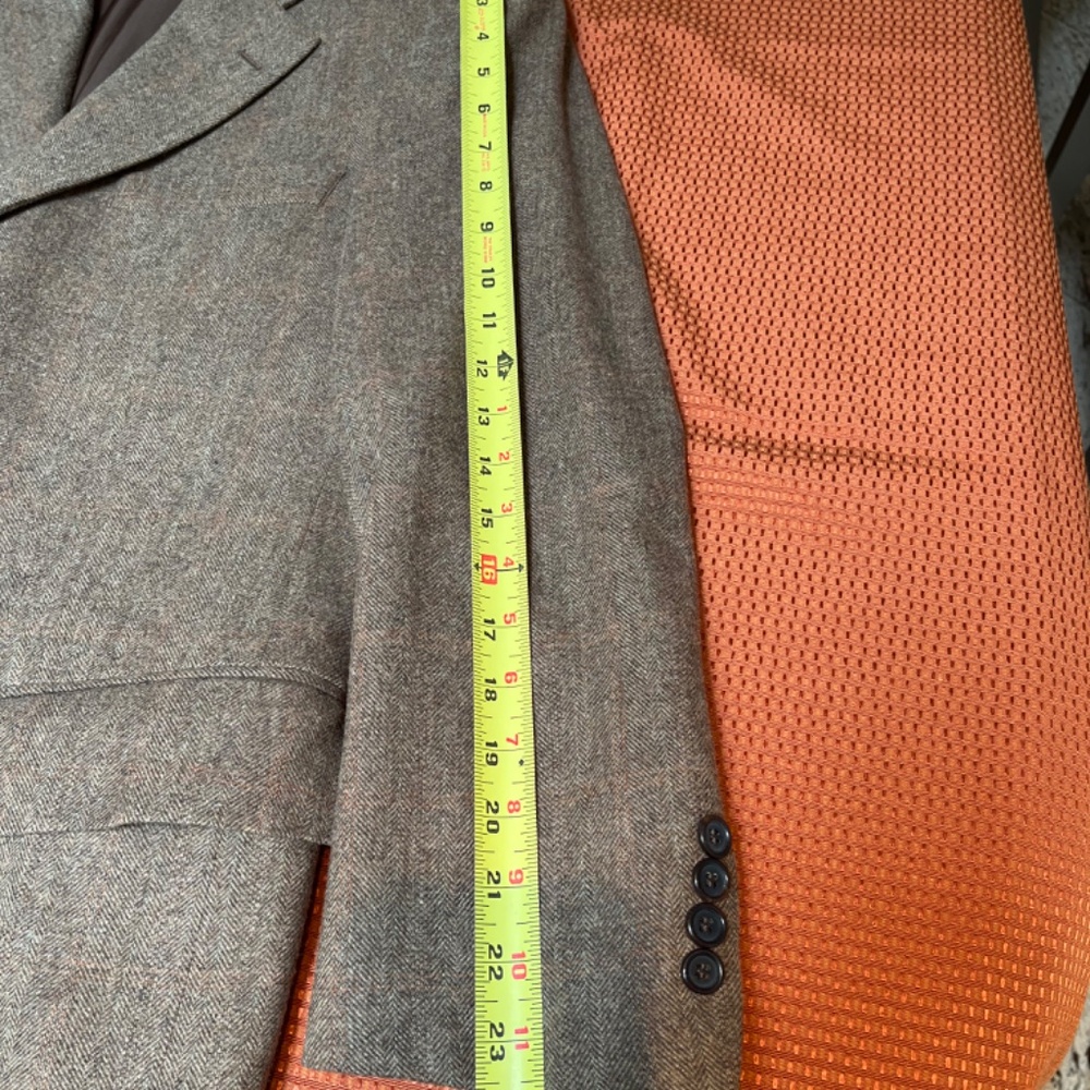 Brooks Brothers Men's Mens Brown Wool/Cashmere Blazer Jacket 38R Three 3 Buttons - Picture 15 of 16